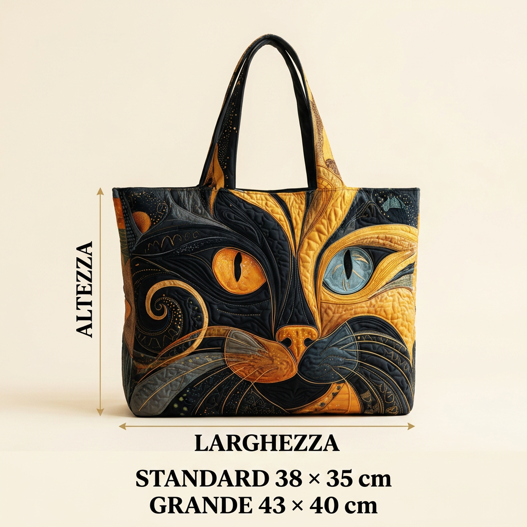 Borsa Trapuntata Gatto Misteriosa