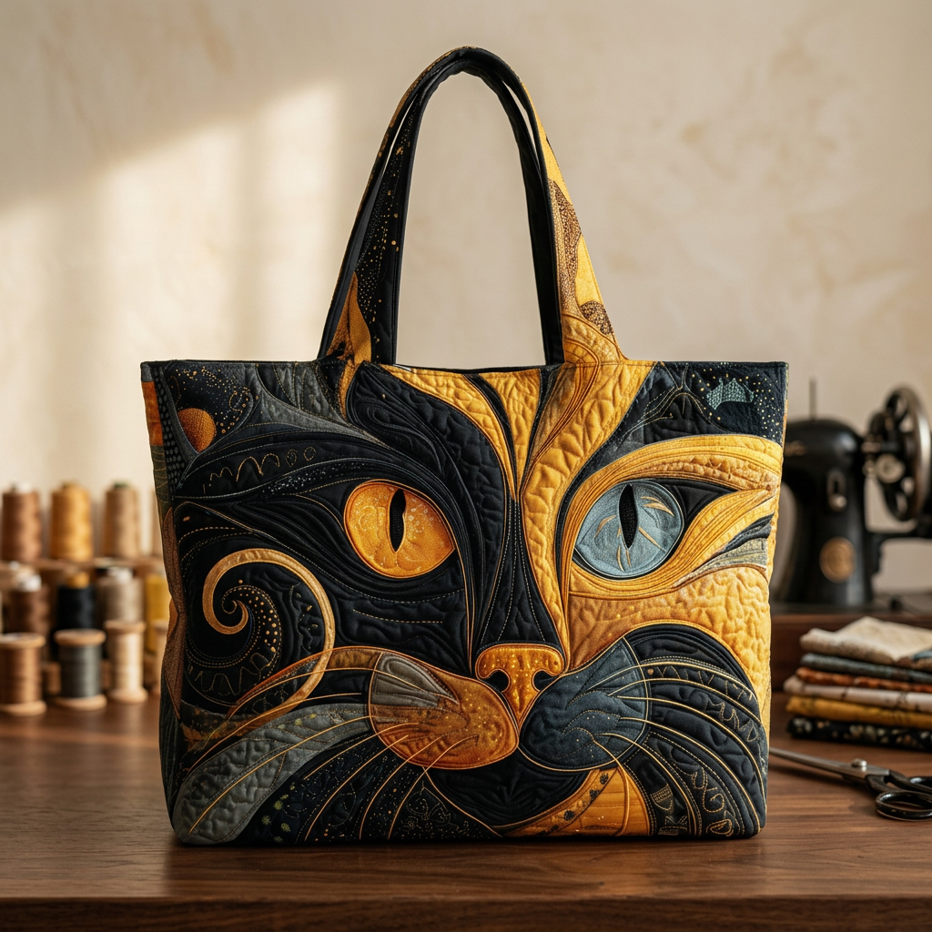 Borsa Trapuntata Gatto Misteriosa