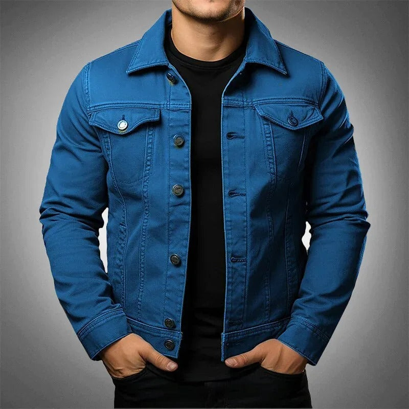 Giacca Uomo in Denim Leggero dal Taglio Moderno