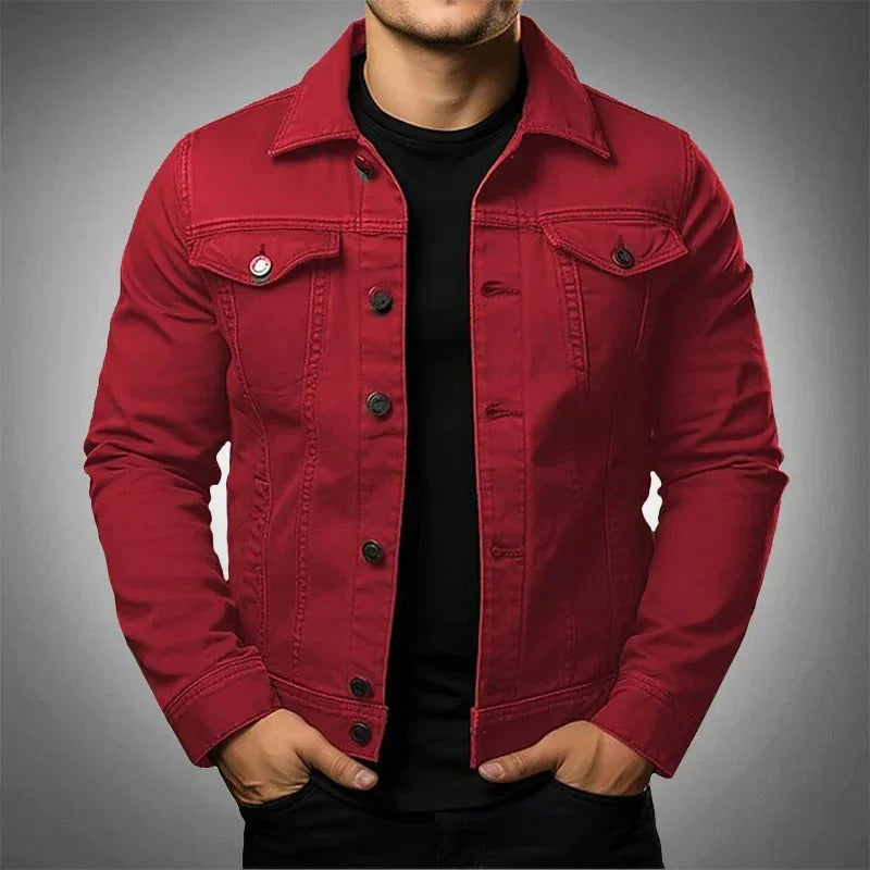 Giacca Uomo in Denim Leggero dal Taglio Moderno