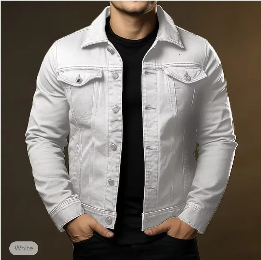 Giacca Uomo in Denim Leggero dal Taglio Moderno