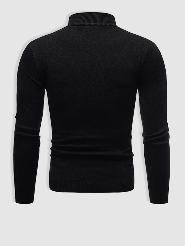 Pull à col roulé pour homme coupe slim - Élégant et minimaliste pour l’automne et l’hiver