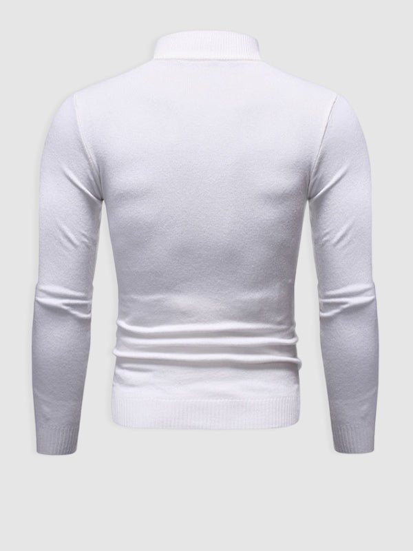 Pull à col roulé pour homme coupe slim - Élégant et minimaliste pour l’automne et l’hiver