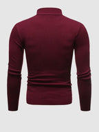 Jersey de cuello alto para hombre, corte ajustado - Elegante y minimalista para otoño e invierno
