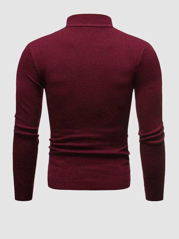 Pull à col roulé pour homme coupe slim - Élégant et minimaliste pour l’automne et l’hiver