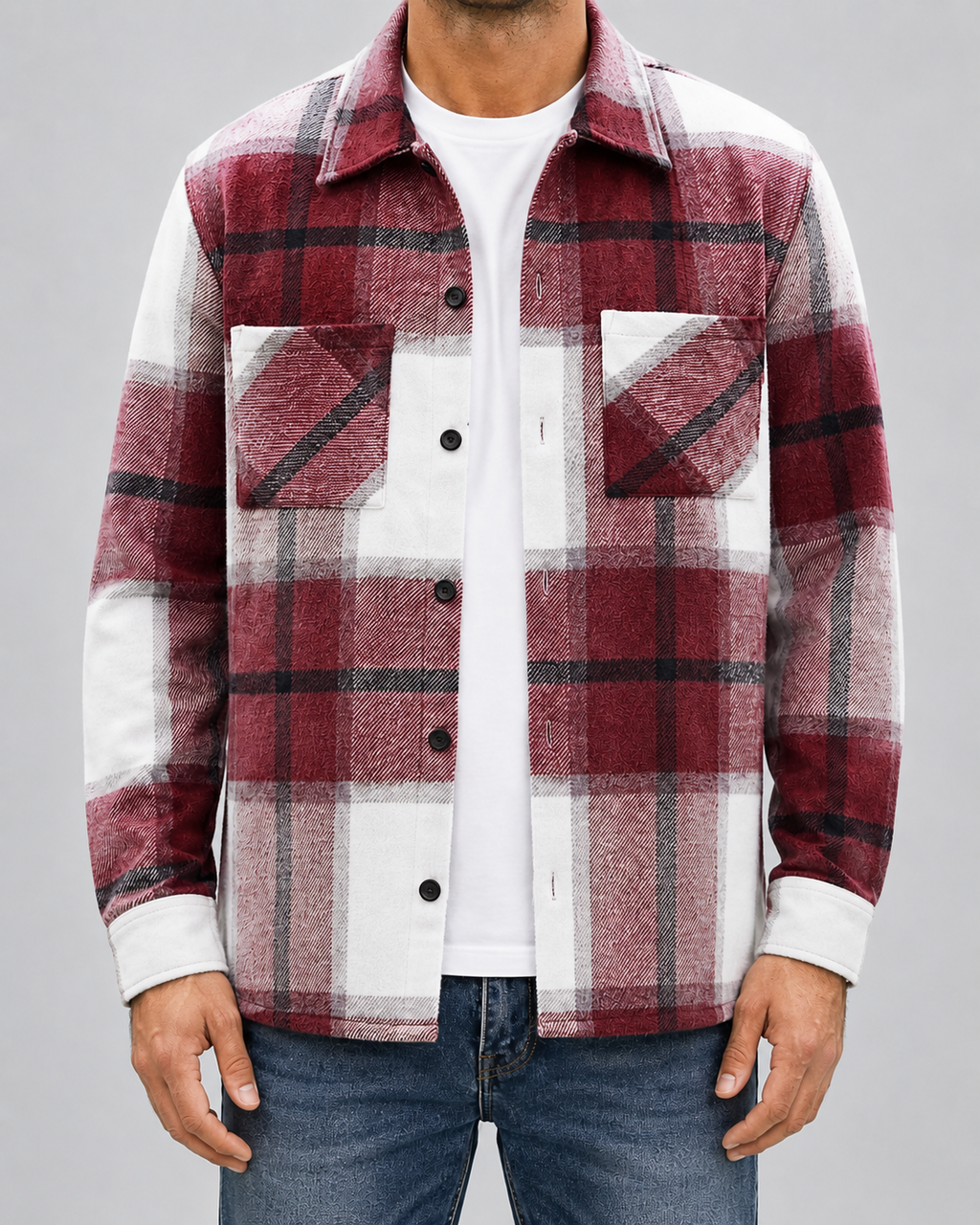 Overshirt Uomo in Flanella a Quadri