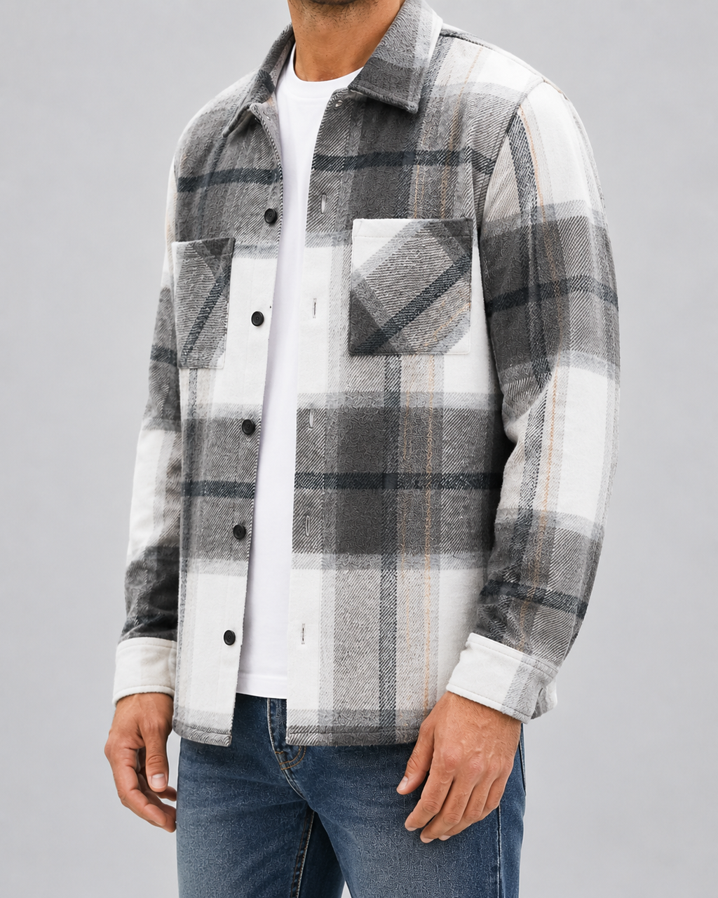 Overshirt Uomo in Flanella a Quadri