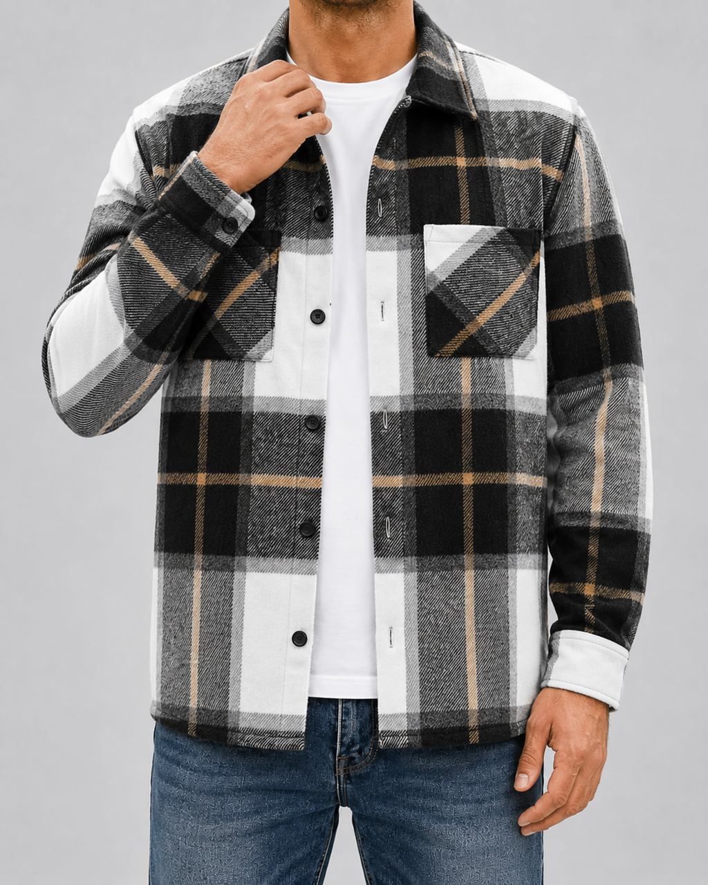 Overshirt Uomo in Flanella a Quadri