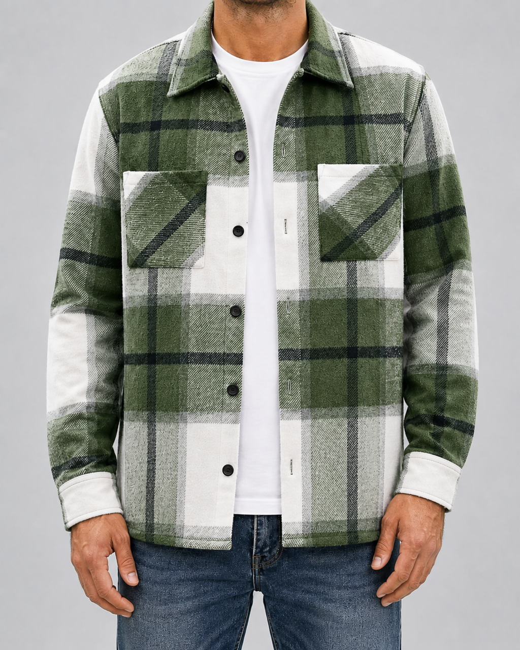 Overshirt Uomo in Flanella a Quadri