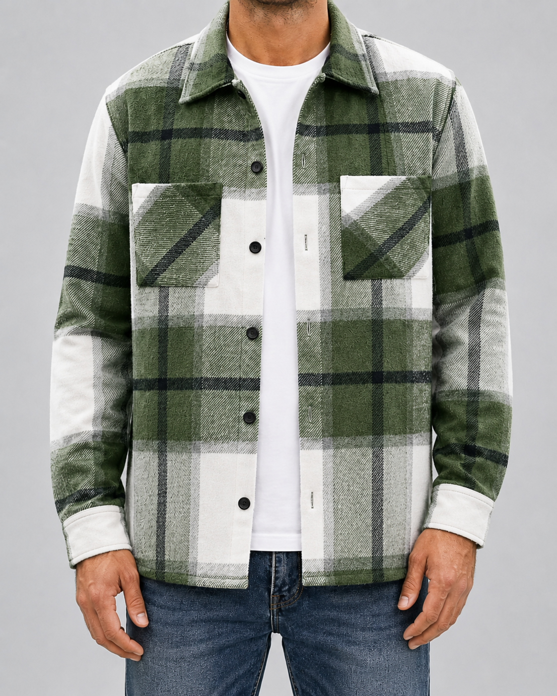 Overshirt Uomo in Flanella a Quadri