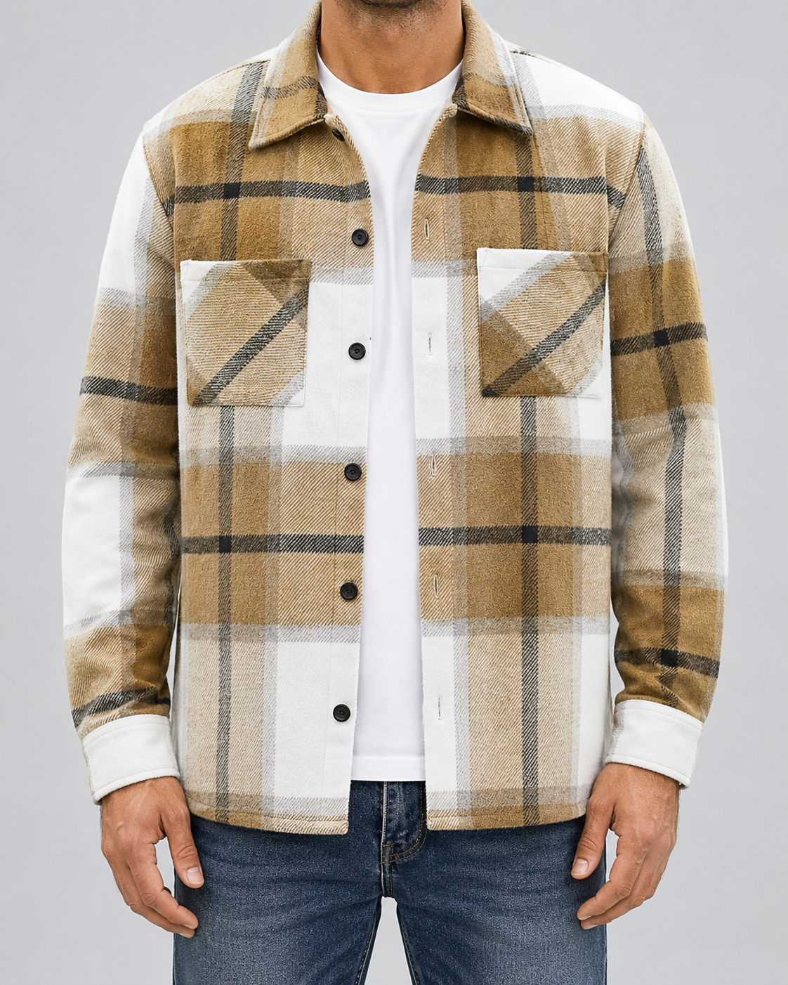 Overshirt Uomo in Flanella a Quadri