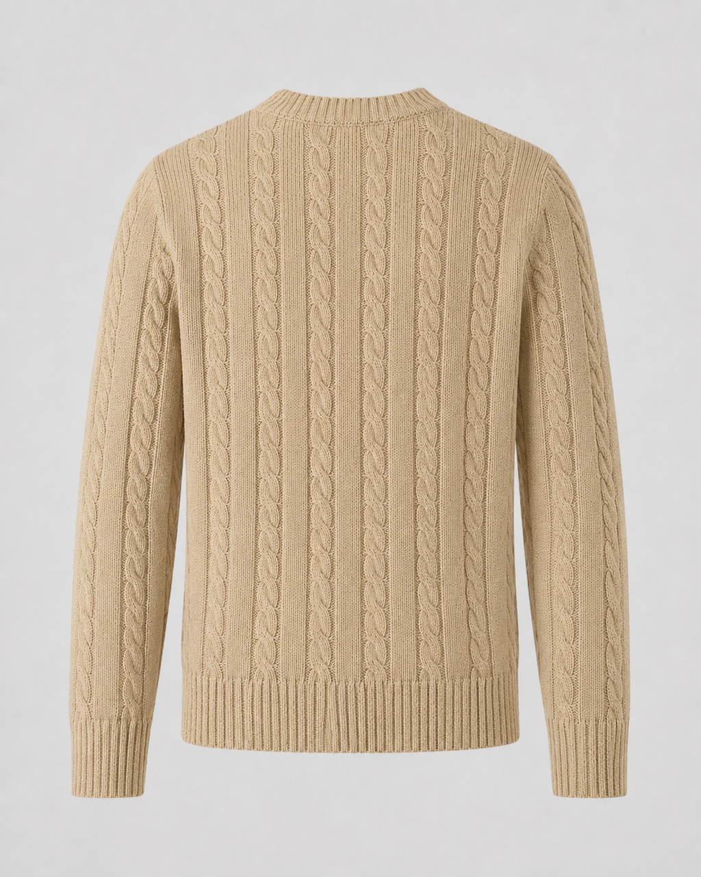 Maglione Uomo Girocollo in Maglia a Trecce