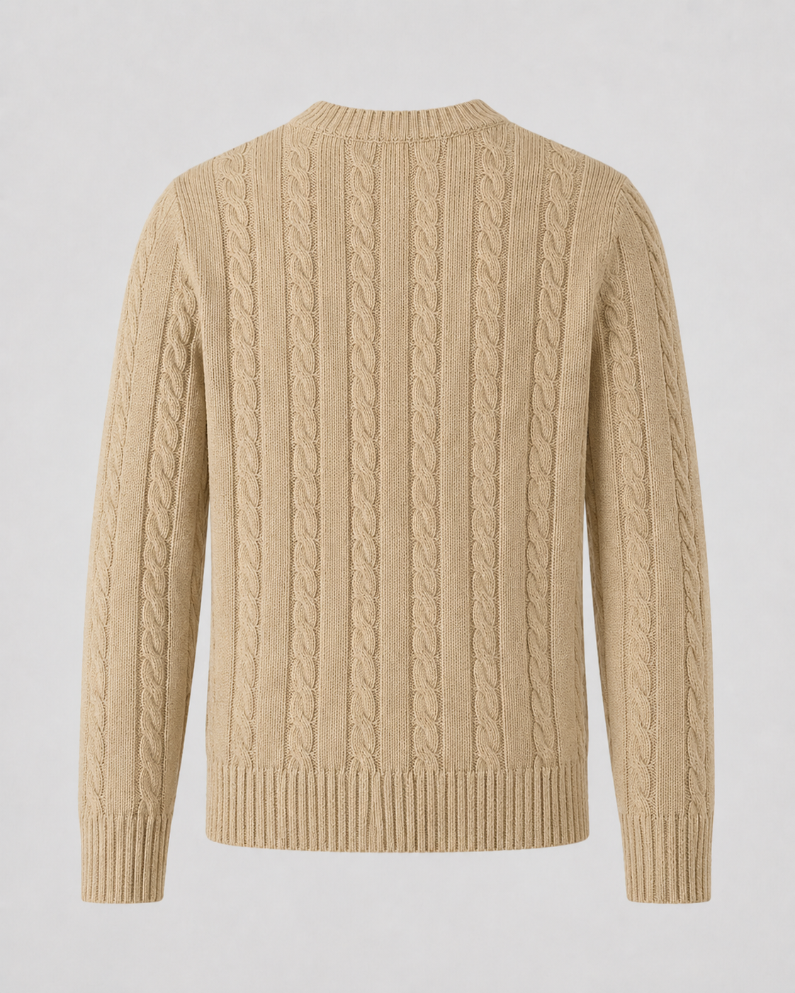 Maglione Uomo Girocollo in Maglia a Trecce