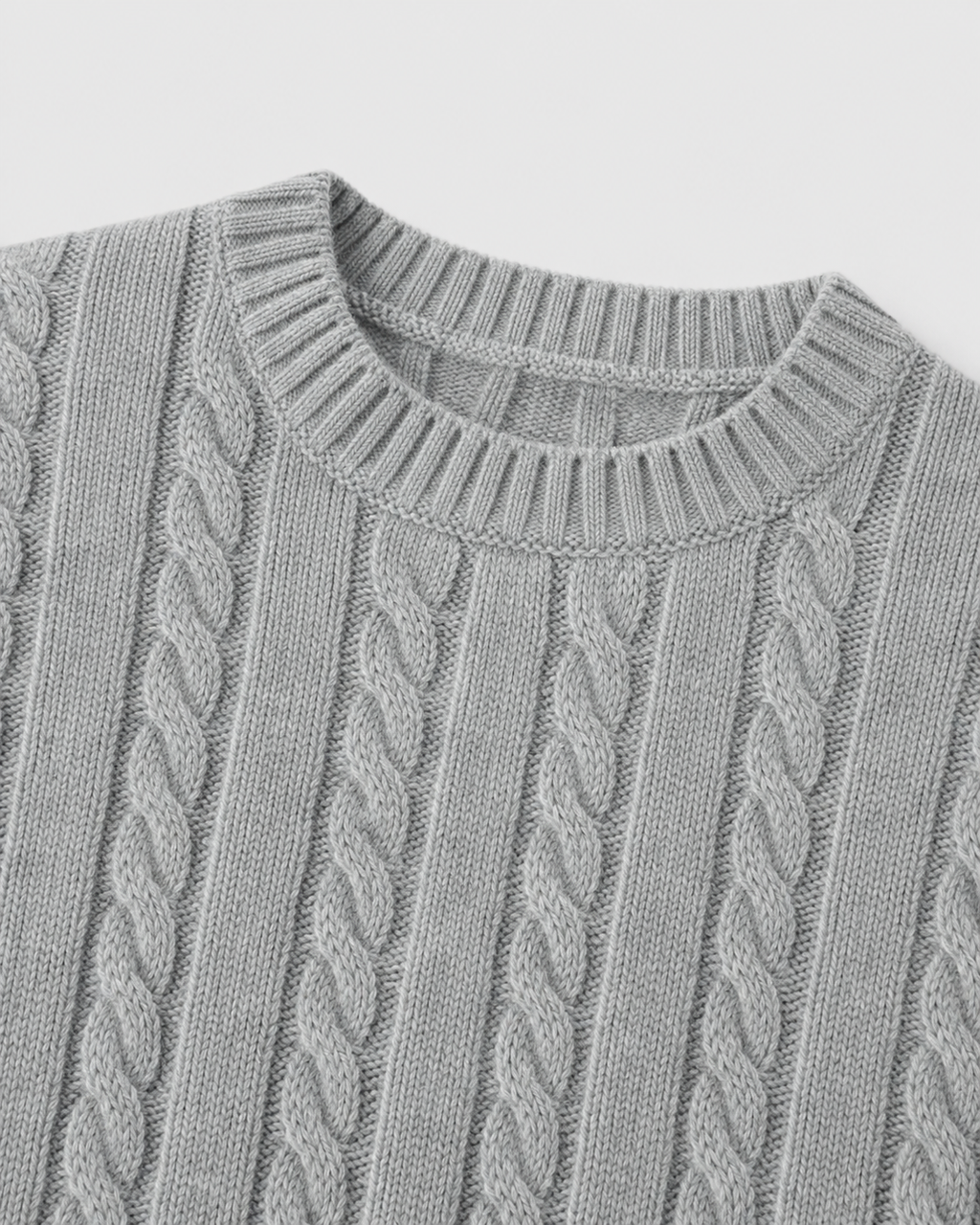 Maglione Uomo Girocollo in Maglia a Trecce