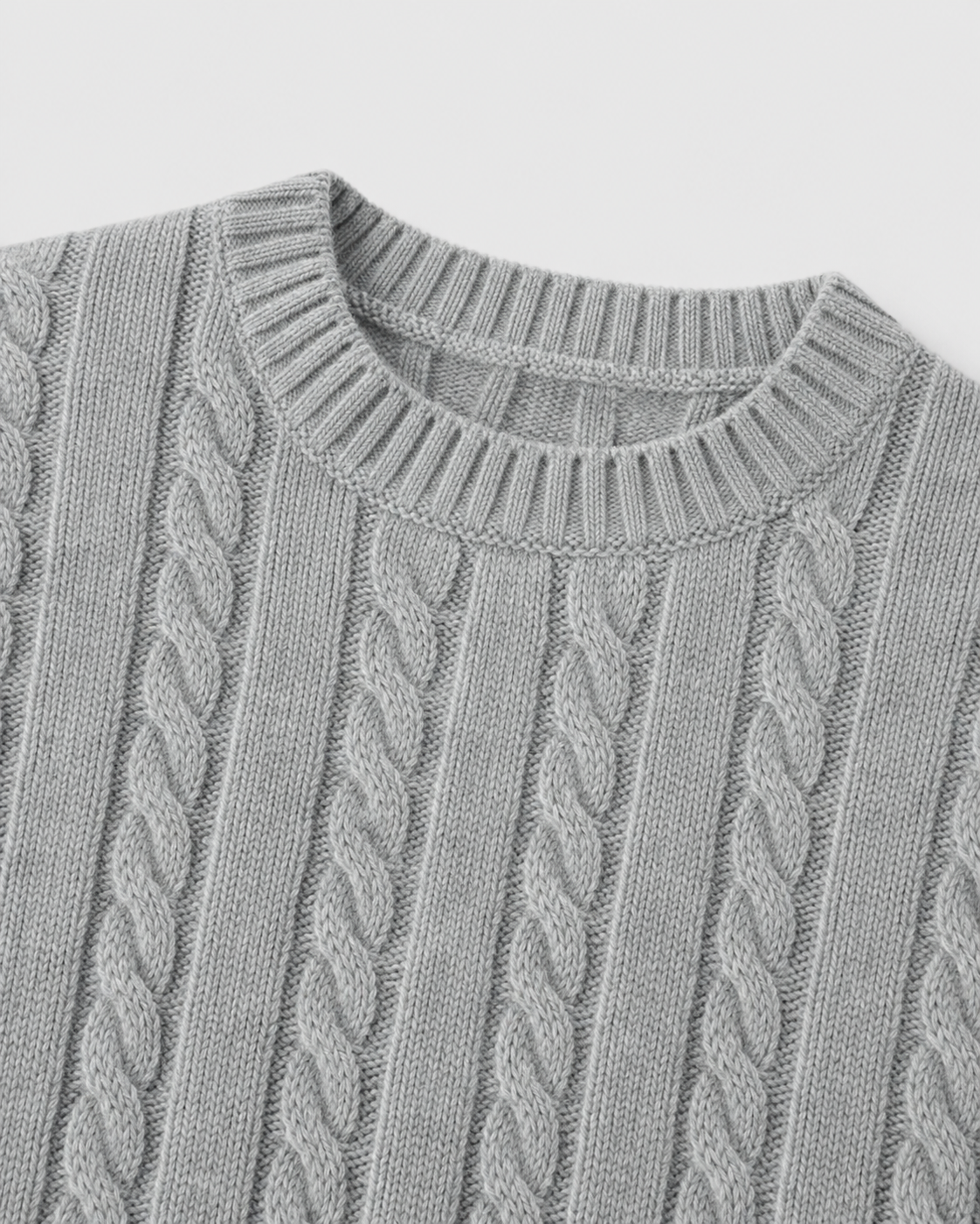 Maglione Uomo Girocollo in Maglia a Trecce