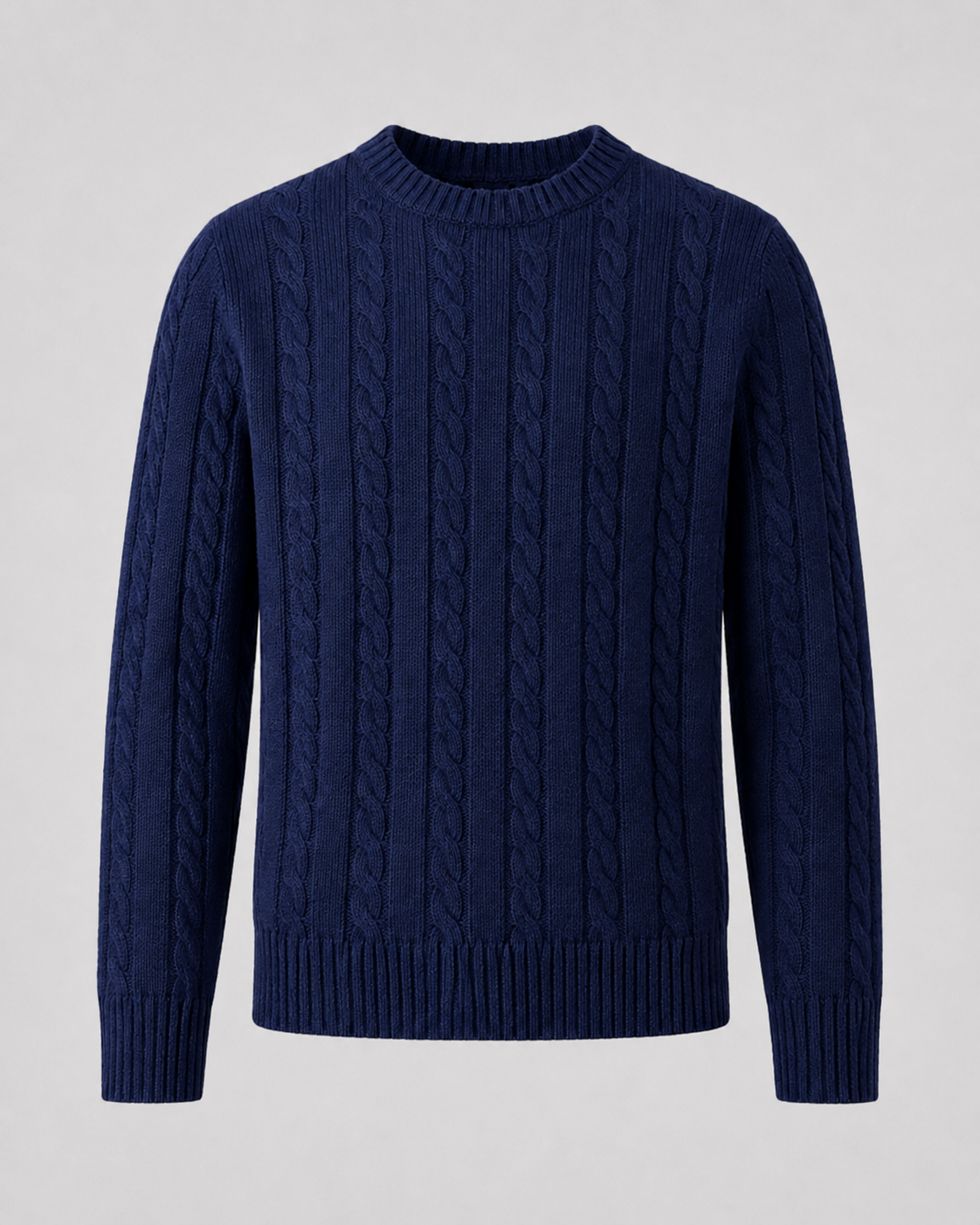 Maglione Uomo Girocollo in Maglia a Trecce