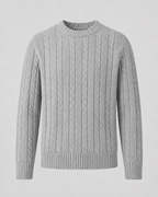 Maglione Uomo Girocollo in Maglia a Trecce