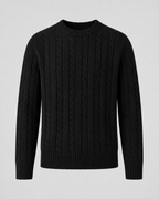 Maglione Uomo Girocollo in Maglia a Trecce