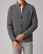 Cardigan Uomo in Maglia Testurizzata con Bottoni