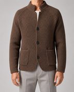 Cardigan Uomo in Maglia Testurizzata con Bottoni
