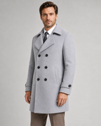 Cappotto Uomo Doppiopetto in Lana con Revers Ampi