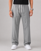 Pantalones de hombre con cordón y pernera recta