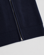 Cardigan homme en maille à fermeture éclair et col montant
