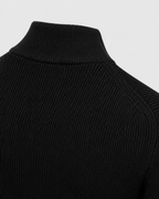 Cardigan homme en maille à fermeture éclair et col montant