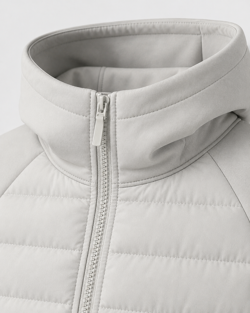 Chaqueta híbrida acolchada de hombre con capucha
