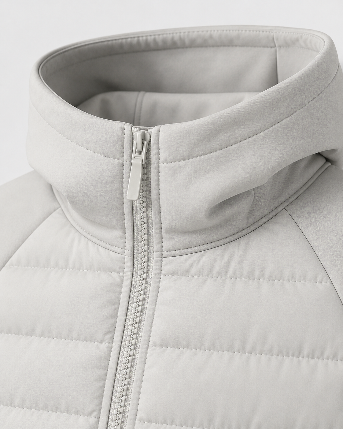 Chaqueta híbrida acolchada de hombre con capucha