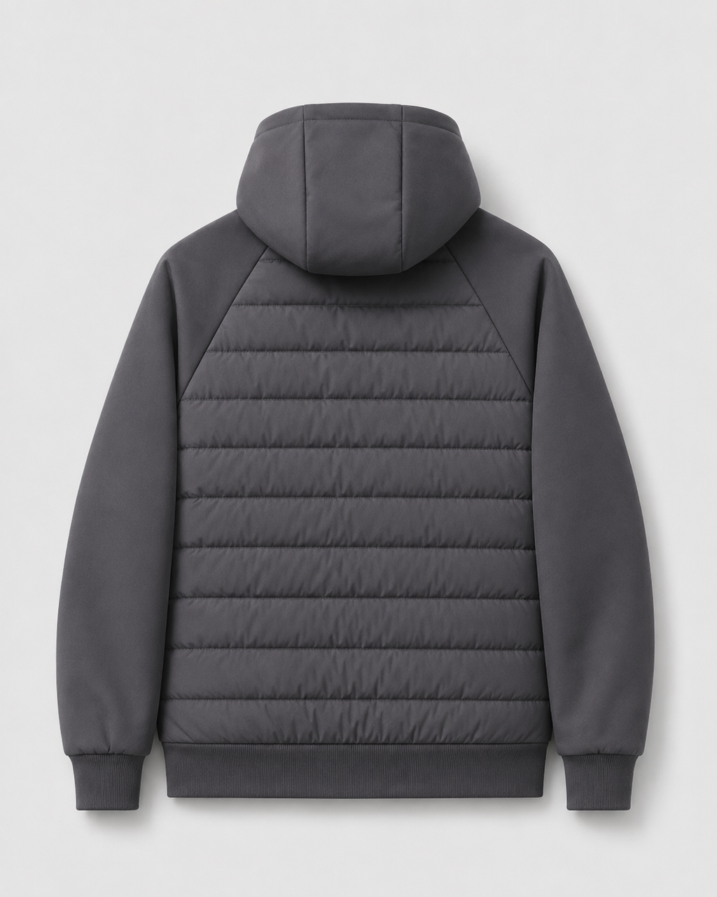 Chaqueta híbrida acolchada de hombre con capucha