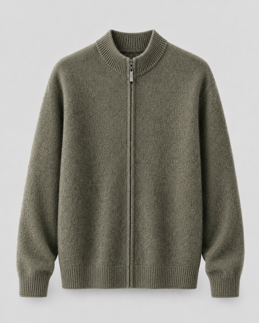 Cardigan Uomo in Lana Merino con Zip