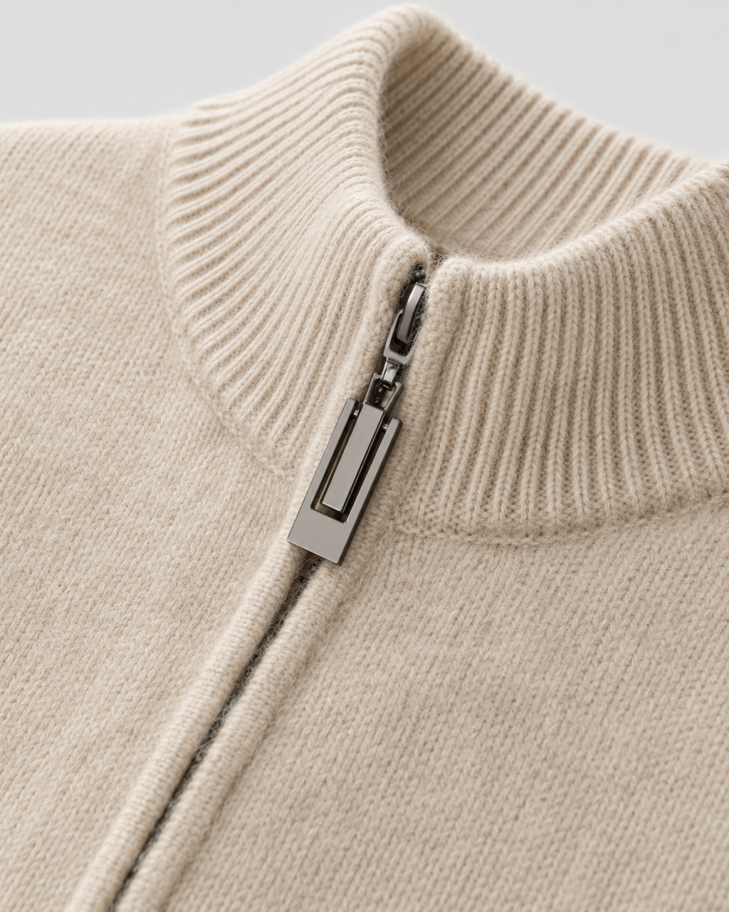 Cardigan Uomo in Lana Merino con Zip