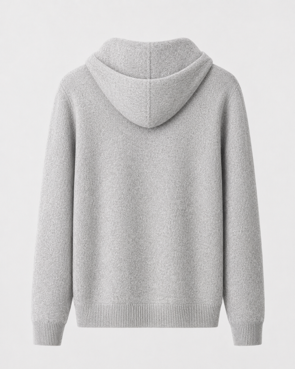 Felpa Uomo con Cappuccio e Zip in Lana Merino