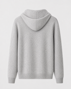 Felpa Uomo con Cappuccio e Zip in Lana Merino