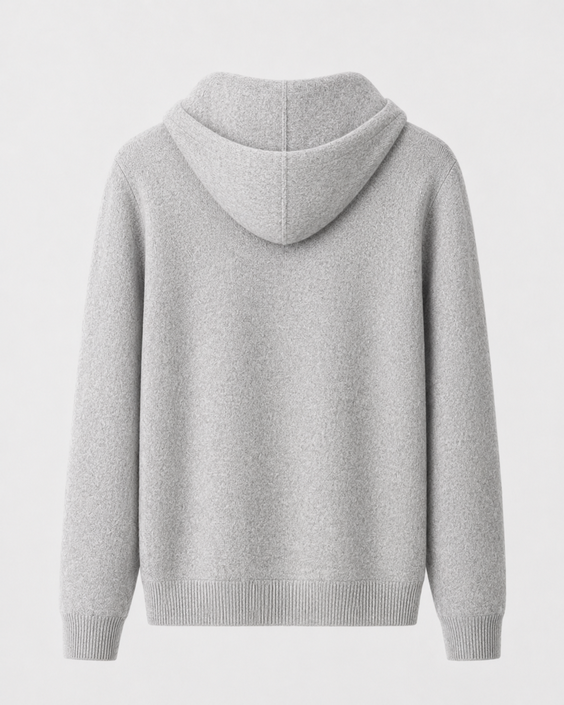 Felpa Uomo con Cappuccio e Zip in Lana Merino