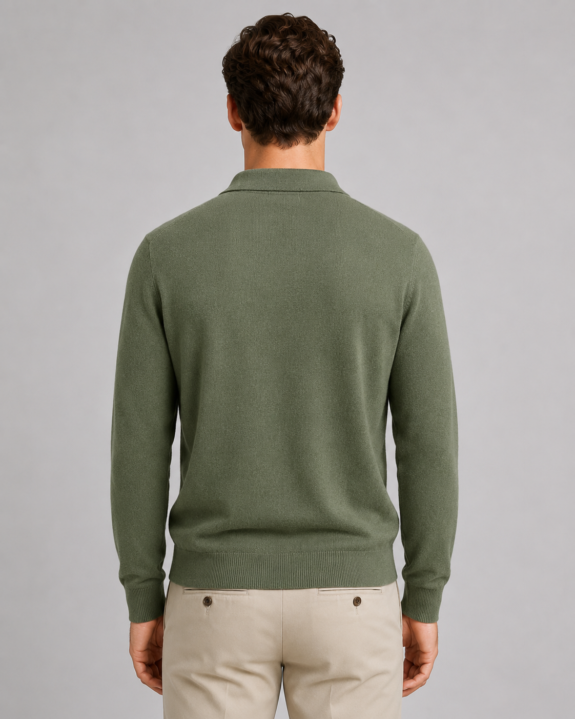 Polo Uomo in Maglia con Colletto Aperto