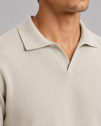 Polo Uomo in Maglia con Colletto Aperto