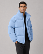 Plumífero de invierno oversize de hombre con cuello alto