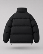 Plumífero de invierno oversize de hombre con cuello alto