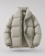 Plumífero de invierno oversize de hombre con cuello alto