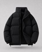 Plumífero de invierno oversize de hombre con cuello alto