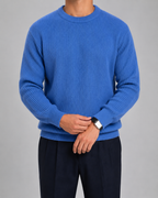 Maglione Uomo Girocollo in Maglia a Coste