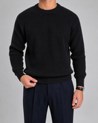 Maglione Uomo Girocollo in Maglia a Coste