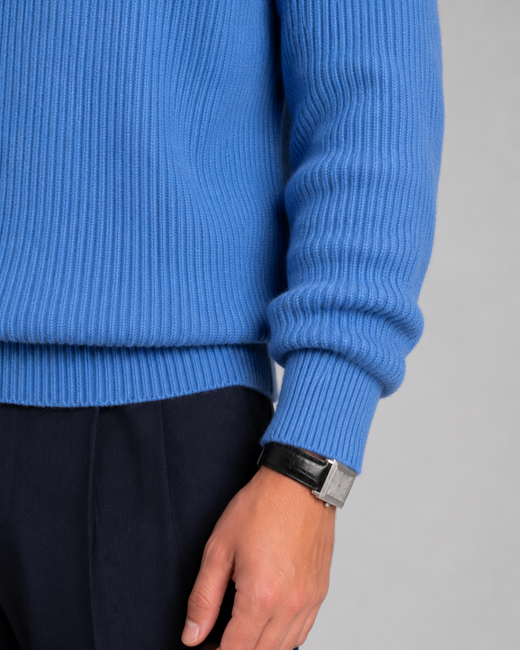 Maglione Uomo Girocollo in Maglia a Coste
