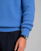 Maglione Uomo Girocollo in Maglia a Coste