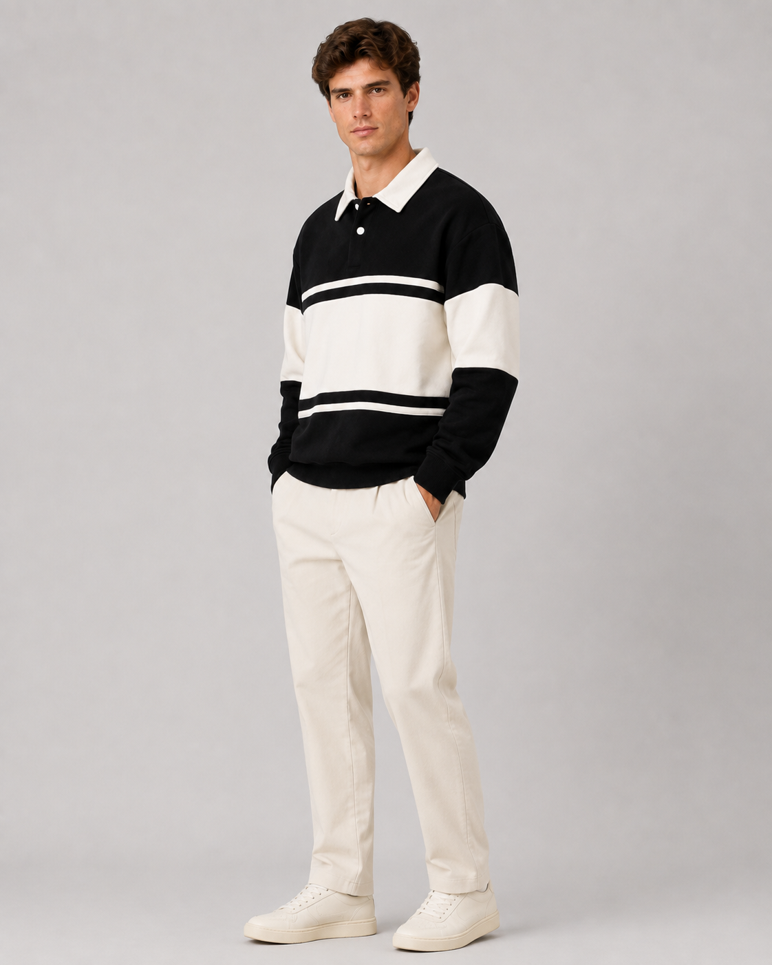 Maglia Polo Rugby Uomo Color Block