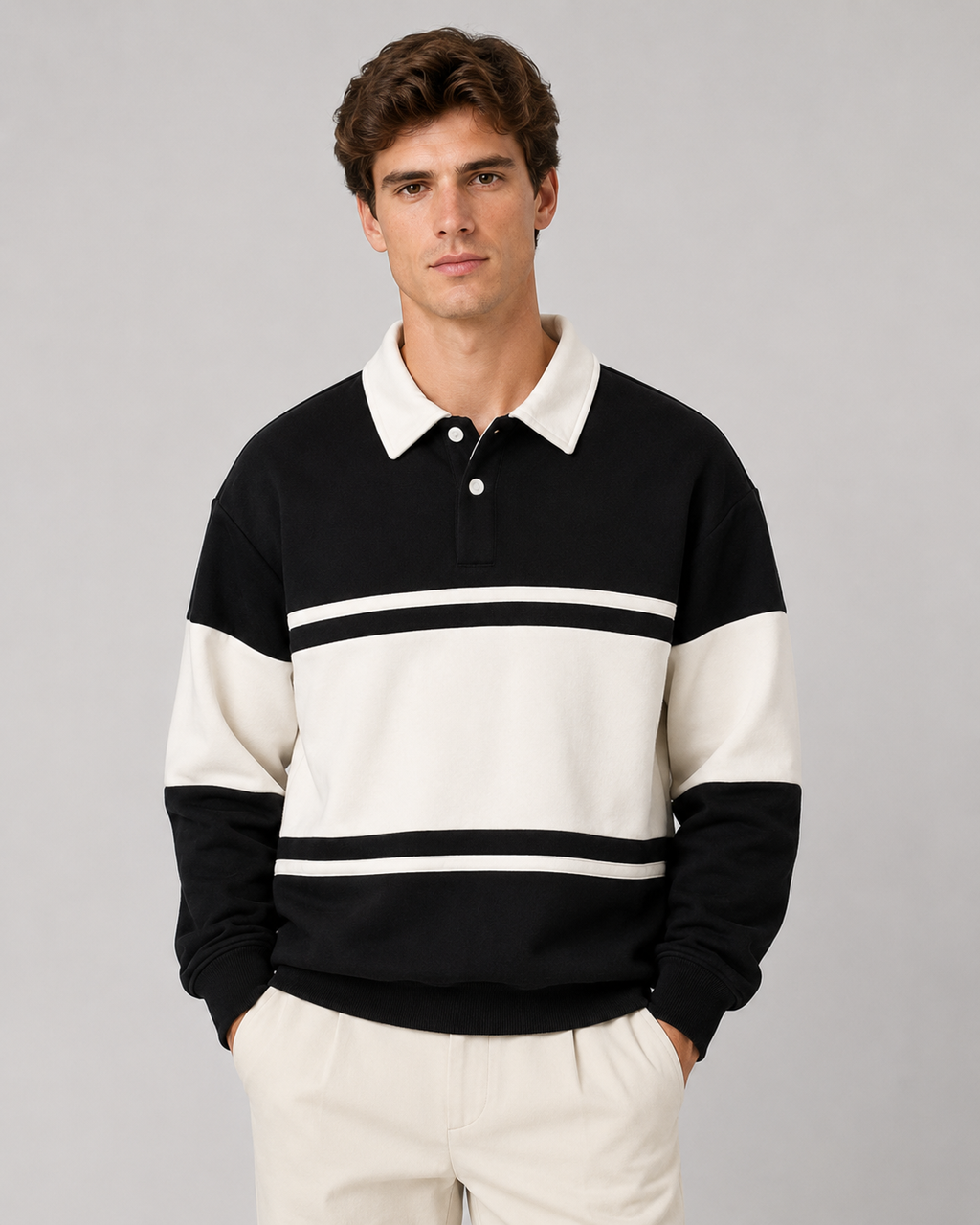 Maglia Polo Rugby Uomo Color Block