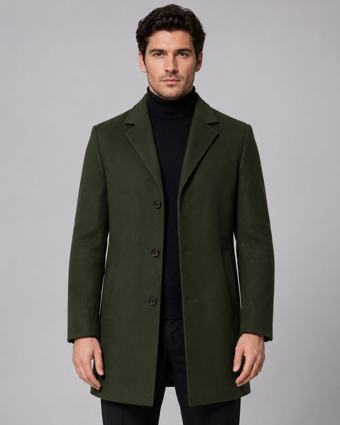 Cappotto Uomo Sartoriale in Lana Monopetto
