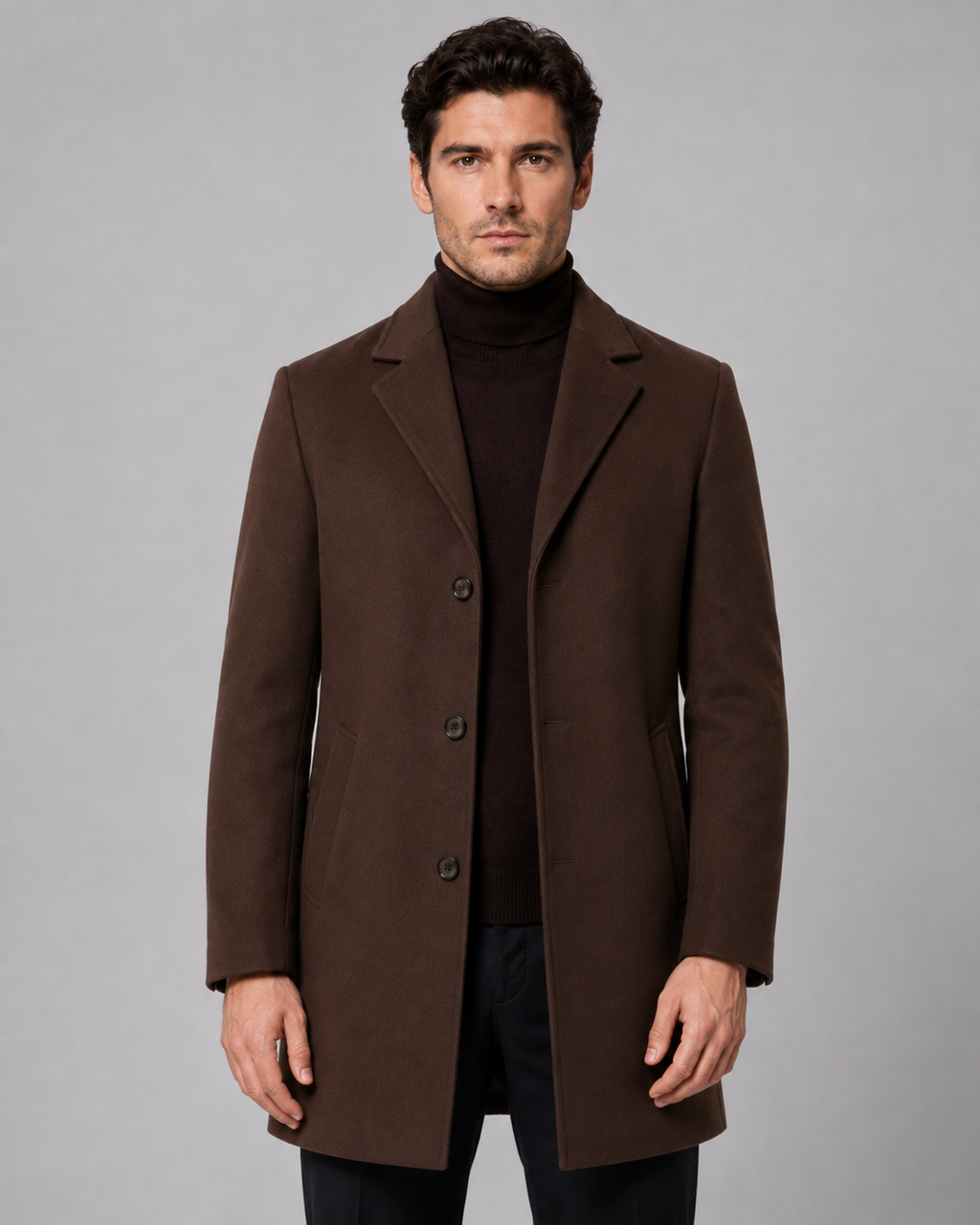Cappotto Uomo Sartoriale in Lana Monopetto